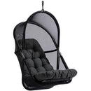  Furniture of America GM-1010BK Swing Chair with Stand - Black IMAGE 1
