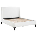  Coaster Furniture Mosby 306020KE Upholstered Eastern King Wingback Bed - Snow IMAGE 1