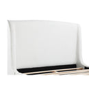  Size_Queen --  Mosby 306020Q Upholstered Queen Wingback Bed - Snow IMAGE 12