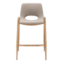  Zuo Desi 109733 Counter Stool - Beige & Gold IMAGE 3