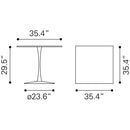  Zuo Molly 109559 Dining Table - White IMAGE 7