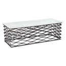  Zuo Duchess 109457 Coffee Table - White & Antique Bronze IMAGE 1