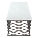 Zuo Duchess 109457 Coffee Table - White & Antique Bronze IMAGE 2