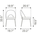  Zuo Torrey 109365 Dining Chair - Multicolor Print & Grey IMAGE 13
