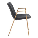  Zuo Desi 109549 Dining Chair - Black & Gold IMAGE 2