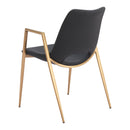  Zuo Desi 109549 Dining Chair - Black & Gold IMAGE 5