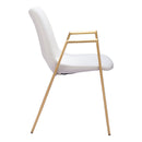  Zuo Desi 109550 Dining Chair - White & Gold IMAGE 2