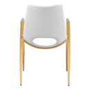  Zuo Desi 109550 Dining Chair - White & Gold IMAGE 4