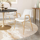  Zuo Desi 109550 Dining Chair - White & Gold IMAGE 7