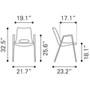 Zuo Desi 109536 Dining Chair - Azure Grey IMAGE 9