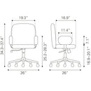  Zuo Lionel 109528 Office Chair - Beige IMAGE 11