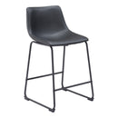  Zuo Smart 109649 Counter Stool - Black IMAGE 1