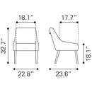  Zuo Maxine 109717 Dining Chair - Black & Gold IMAGE 11