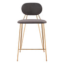  Zuo Georges 109662 Counter Stool - Grey & Gold IMAGE 3