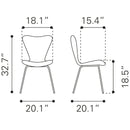  Zuo Thibideaux 109658 Dining Chair - Ivory IMAGE 10