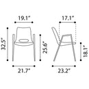  Zuo Desi 109730 Dining Chair - Brown & Walnut IMAGE 8