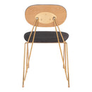  Zuo Georges 109661 Dining Chair - Grey & Gold IMAGE 4