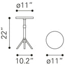  Zuo Maurice 109561 Side Table - White & Gold IMAGE 10