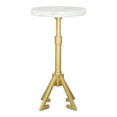  Zuo Maurice 109561 Side Table - White & Gold IMAGE 2