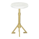  Zuo Maurice 109561 Side Table - White & Gold IMAGE 3