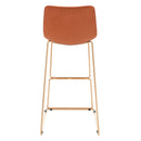  Zuo Adele 109502 Barstool - Orange & Gold IMAGE 4