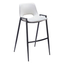  Zuo Desi 109541 Barstool - White IMAGE 1