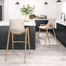  Zuo Desi 109735 Barstool - Beige & Gold IMAGE 7
