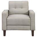  Coaster Furniture Bowen 506787 Upholstered Track Arm Tufted Accent Chair - Beige IMAGE 2