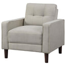  Coaster Furniture Bowen 506787 Upholstered Track Arm Tufted Accent Chair - Beige IMAGE 3