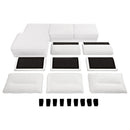  Coaster Furniture Caspian 509550 Upholstered Curved Arm Chaise Sectional Sofa - White IMAGE 13