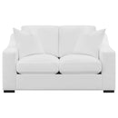  Coaster Furniture Ashlyn 509892 Upholstered Sloped Arm Loveseat - White IMAGE 3