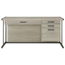  Coaster Furniture Loomis 805881 60-inch 4-Drawer Computer Desk - Whitewashed Grey IMAGE 4