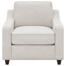  Coaster Furniture Christine 552063 Upholstered Sloped Arm Accent Chair - Beige IMAGE 2