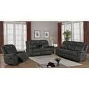  Coaster Furniture Lawrence 603506 Upholstered Padded Arm Glider Recliner - Charcoal IMAGE 3