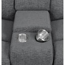  Coaster Furniture Bahrain 609542 Upholstered Motion Loveseat - Charcoal IMAGE 15