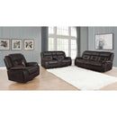  Coaster Furniture Greer 651356 Upholstered Swivel Glider Recliner Chair - Brown IMAGE 2
