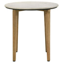  Coaster Furniture Aldis 703717 Round Marble Top Side End Table - White and Natural IMAGE 2
