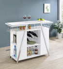 Araceli Home Bar Wine Cabinet White High Gloss and Chrome 182355