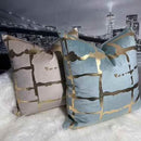 QUILT 22x22 PILLOW COVER-TAN&GOLD