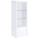Coaster Furniture Jude 704254 Media Tower - High Gloss White IMAGE 1