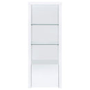 Coaster Furniture Jude 704254 Media Tower - High Gloss White IMAGE 4