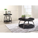  Coaster Furniture Dacre 722208 Round Engineered Wood Top Coffee Table - Dark Charcoal IMAGE 2