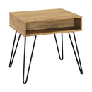  Coaster Furniture Fanning 723367 Engineered Wood Side End Table - Golden Oak IMAGE 1