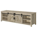  Coaster Furniture Madra 736263 2-door Engineered Wood 79" TV Stand - Distressed Pine IMAGE 6