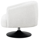 Coaster Furniture Dave 905739 Upholstered Barrel Back Swivel Club Chair - Beige IMAGE 4