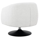  Coaster Furniture Dave 905739 Upholstered Barrel Back Swivel Club Chair - Beige IMAGE 5