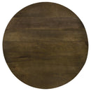  Coaster Furniture Yaritza 935995 Round Mango Wood Coffee Table - Natural and Gunmetal IMAGE 4