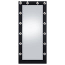  Coaster Furniture Zayan 969557 32 x 71 Inch Floor Mirror LED Lighting - Black Gloss IMAGE 4