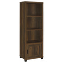  Coaster Furniture Sachin 707736 3-shelf Engineered Wood Media Tower - Dark Pine IMAGE 1