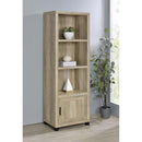  Coaster Furniture Sachin 707746 3-shelf Engineered Wood Media Tower - Distressed Pine IMAGE 2